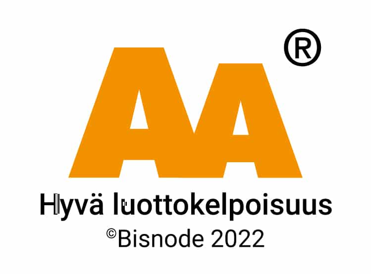 Bisnode on myöntänyt Sepät Oy:lle AA-tason luottoluokituksen vuodelle 2022